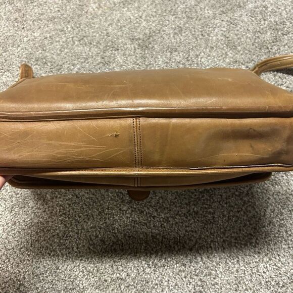 Vintage Coach Metropolitan 80s/90s All Leather Messenger Laptop Briefcase Bag - Picture 4 of 12